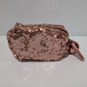 MAC Sequin Rose Gold Mini Makeup Bag With Disco Ball